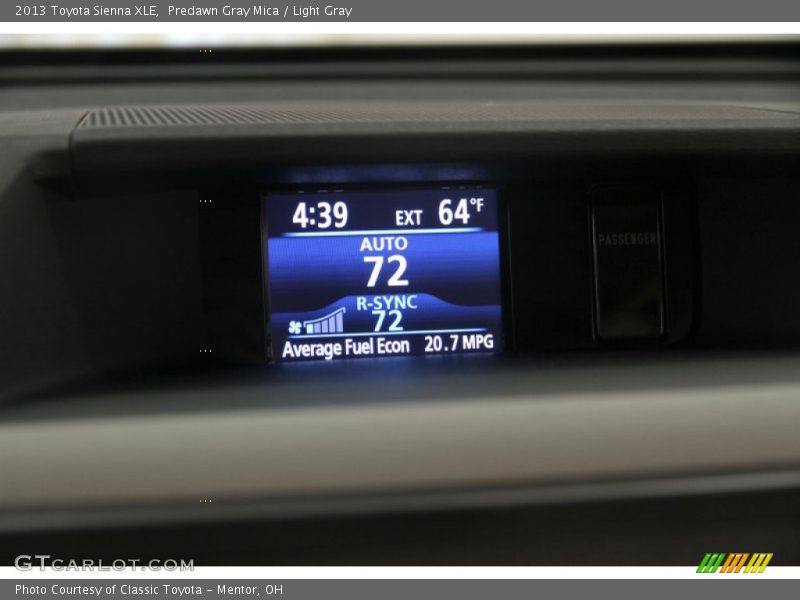 Predawn Gray Mica / Light Gray 2013 Toyota Sienna XLE