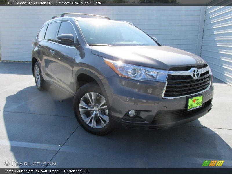 Predawn Gray Mica / Black 2015 Toyota Highlander XLE