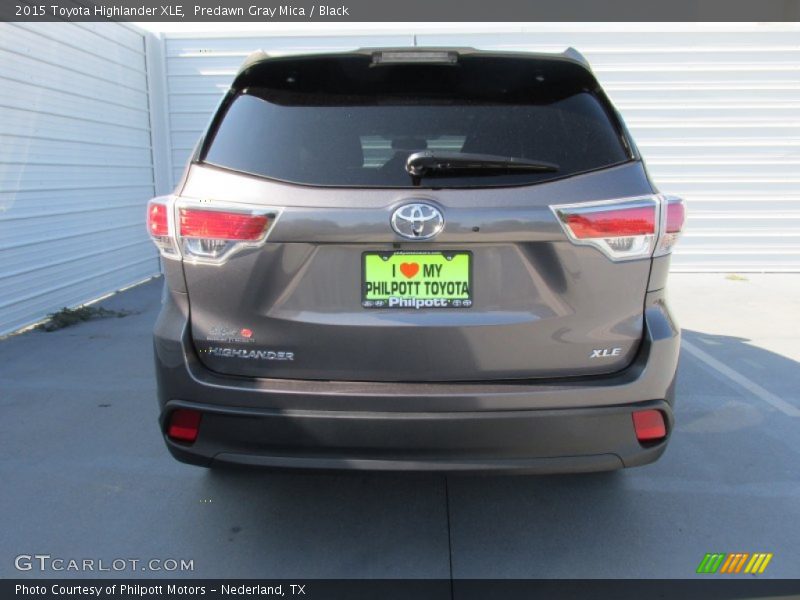 Predawn Gray Mica / Black 2015 Toyota Highlander XLE