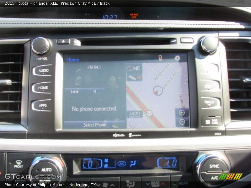 Predawn Gray Mica / Black 2015 Toyota Highlander XLE