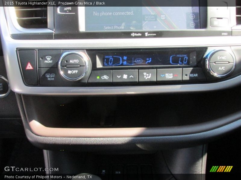 Predawn Gray Mica / Black 2015 Toyota Highlander XLE