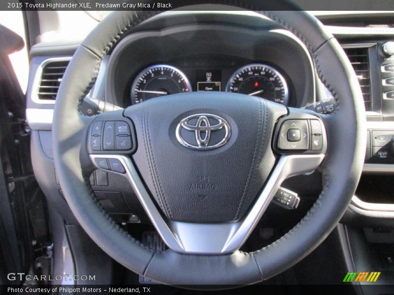 Predawn Gray Mica / Black 2015 Toyota Highlander XLE