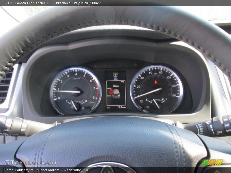 Predawn Gray Mica / Black 2015 Toyota Highlander XLE
