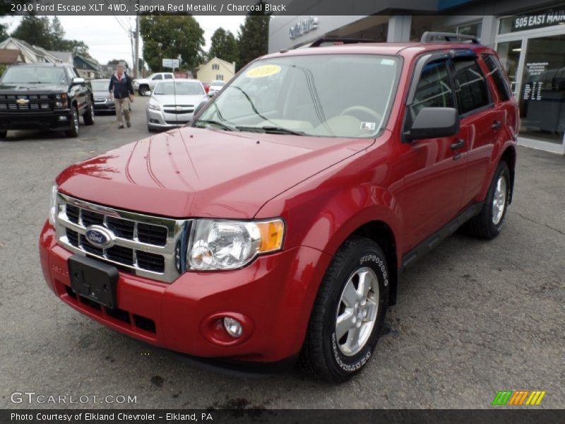 Sangria Red Metallic / Charcoal Black 2010 Ford Escape XLT 4WD