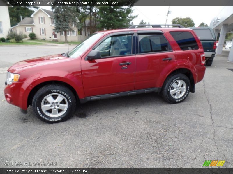 Sangria Red Metallic / Charcoal Black 2010 Ford Escape XLT 4WD