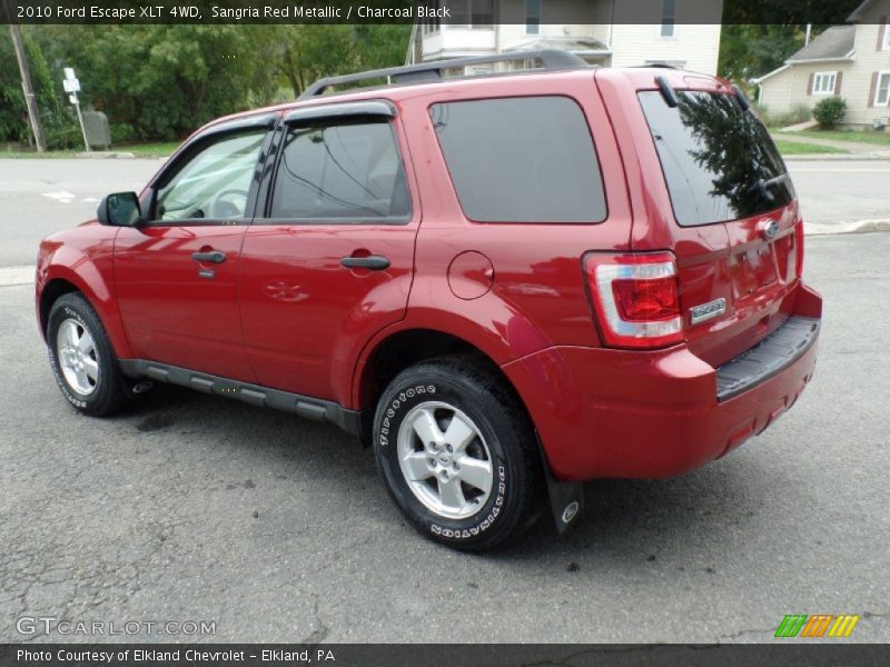 Sangria Red Metallic / Charcoal Black 2010 Ford Escape XLT 4WD