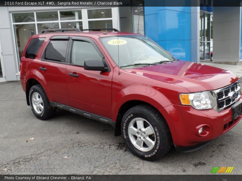 Sangria Red Metallic / Charcoal Black 2010 Ford Escape XLT 4WD