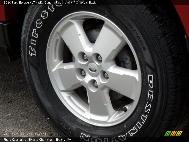 Sangria Red Metallic / Charcoal Black 2010 Ford Escape XLT 4WD