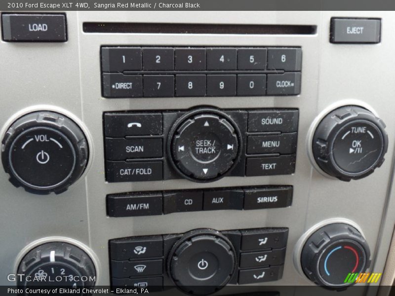 Sangria Red Metallic / Charcoal Black 2010 Ford Escape XLT 4WD
