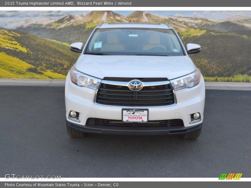 Blizzard Pearl White / Almond 2015 Toyota Highlander Limited AWD