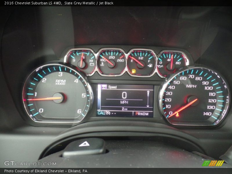Slate Grey Metallic / Jet Black 2016 Chevrolet Suburban LS 4WD