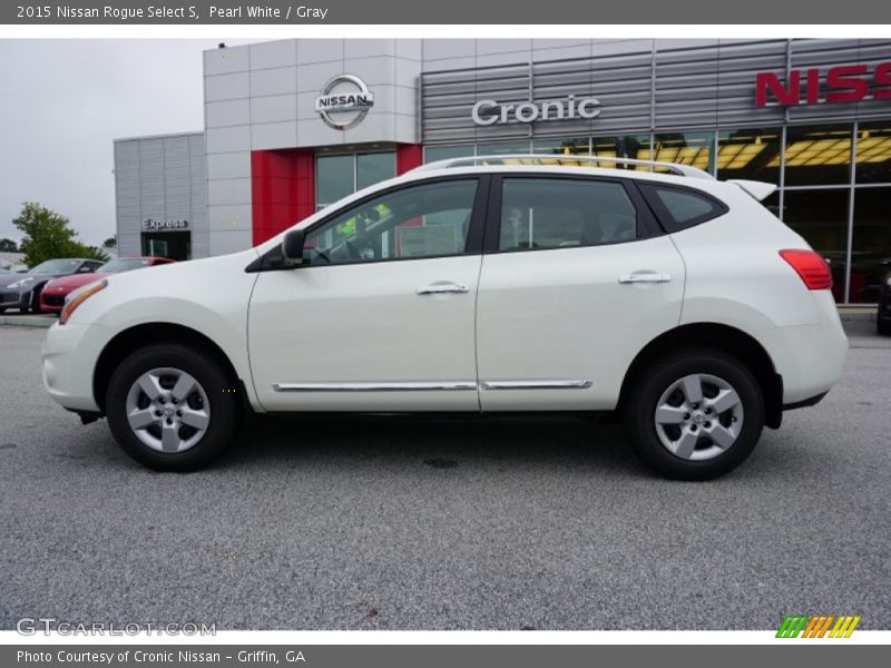 Pearl White / Gray 2015 Nissan Rogue Select S