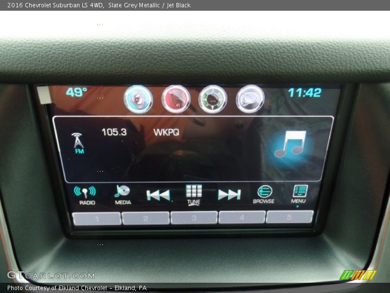 Slate Grey Metallic / Jet Black 2016 Chevrolet Suburban LS 4WD