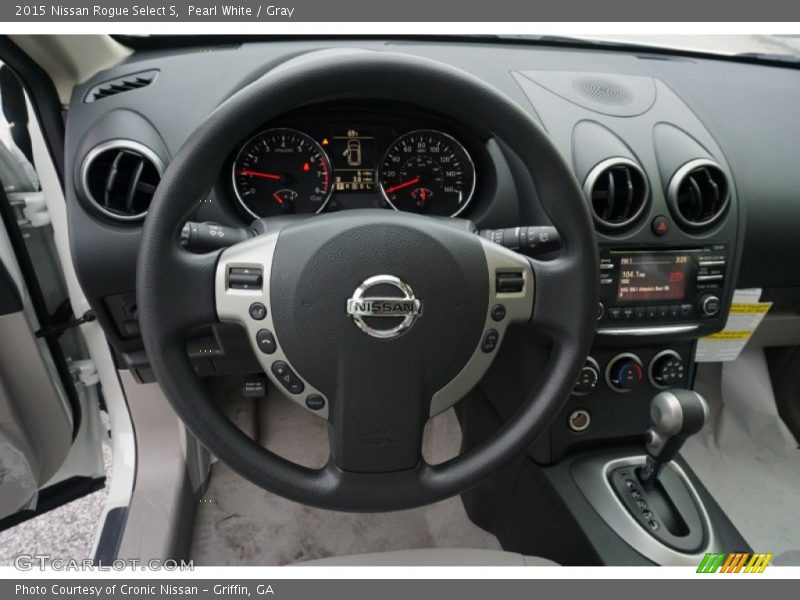 Pearl White / Gray 2015 Nissan Rogue Select S