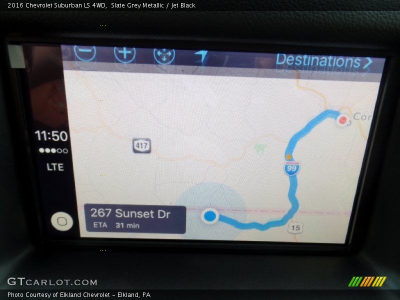 Slate Grey Metallic / Jet Black 2016 Chevrolet Suburban LS 4WD