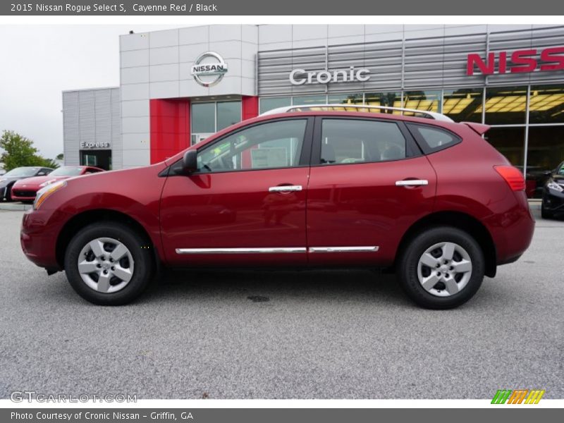 Cayenne Red / Black 2015 Nissan Rogue Select S