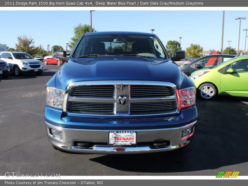 Deep Water Blue Pearl / Dark Slate Gray/Medium Graystone 2011 Dodge Ram 1500 Big Horn Quad Cab 4x4