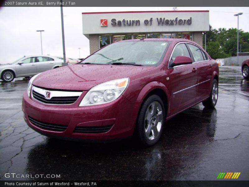 Berry Red / Tan 2007 Saturn Aura XE