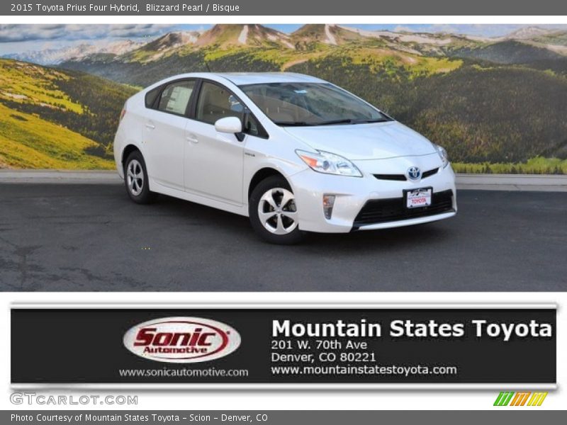 Blizzard Pearl / Bisque 2015 Toyota Prius Four Hybrid