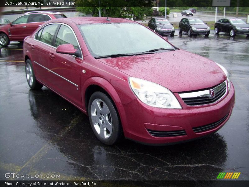 Berry Red / Tan 2007 Saturn Aura XE