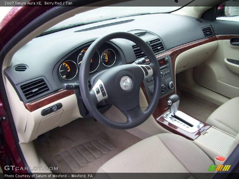 Berry Red / Tan 2007 Saturn Aura XE