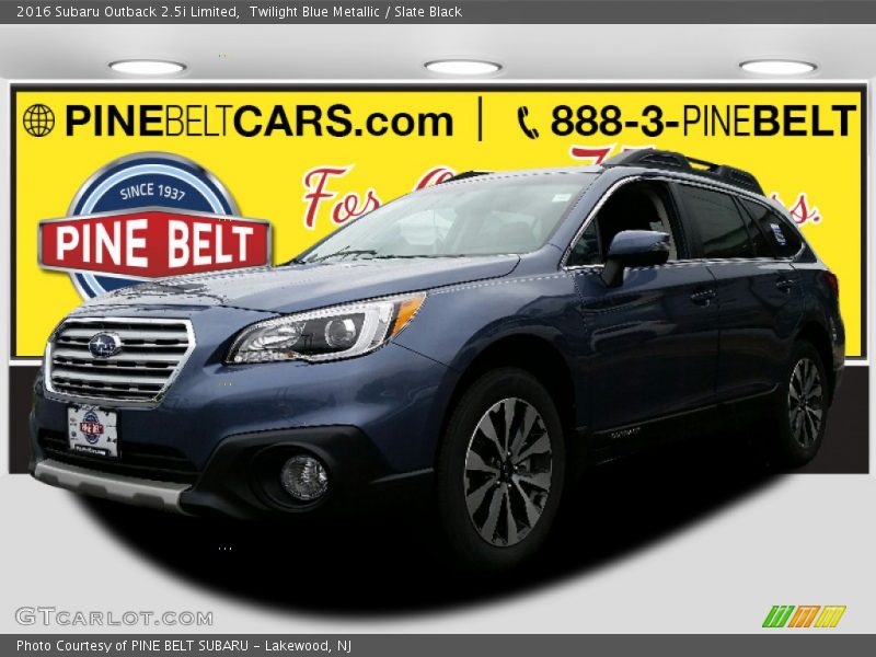 Twilight Blue Metallic / Slate Black 2016 Subaru Outback 2.5i Limited