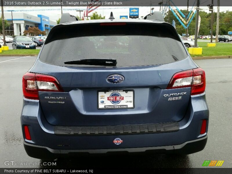 Twilight Blue Metallic / Slate Black 2016 Subaru Outback 2.5i Limited