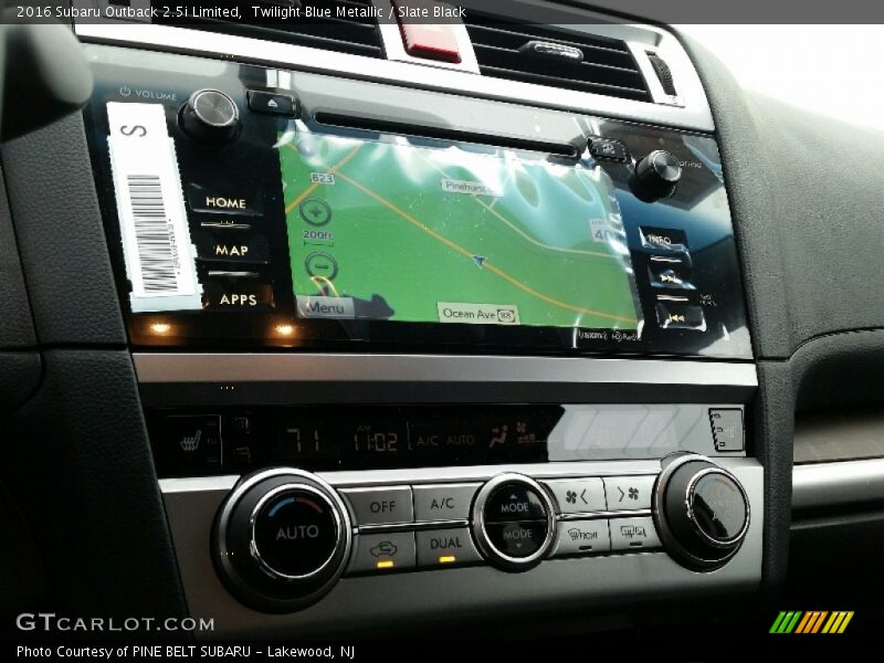 Twilight Blue Metallic / Slate Black 2016 Subaru Outback 2.5i Limited