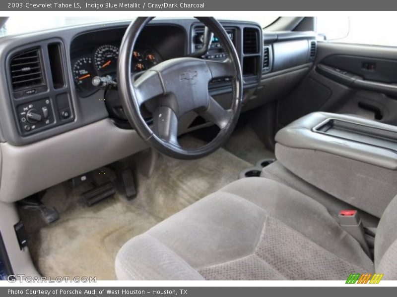 Indigo Blue Metallic / Gray/Dark Charcoal 2003 Chevrolet Tahoe LS