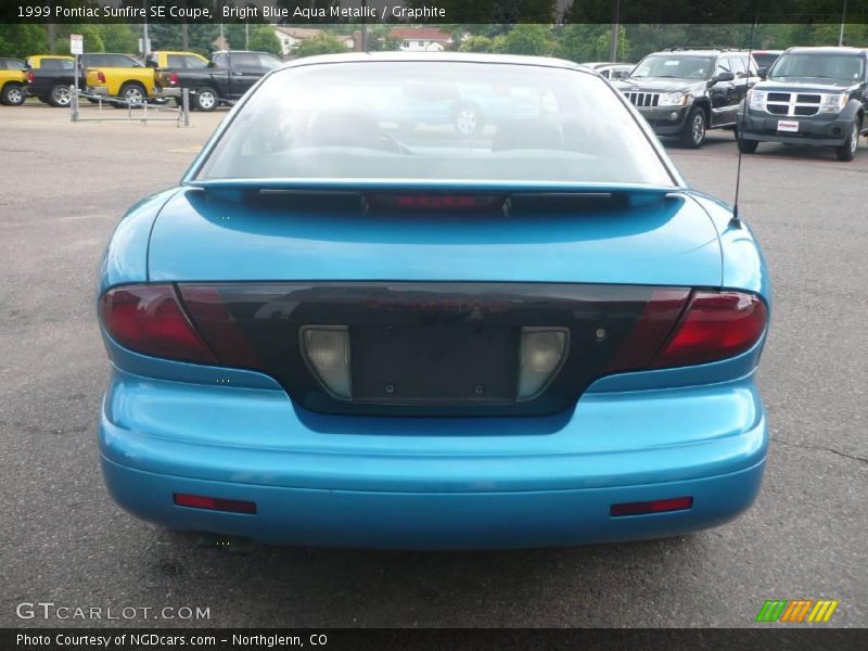 Bright Blue Aqua Metallic / Graphite 1999 Pontiac Sunfire SE Coupe