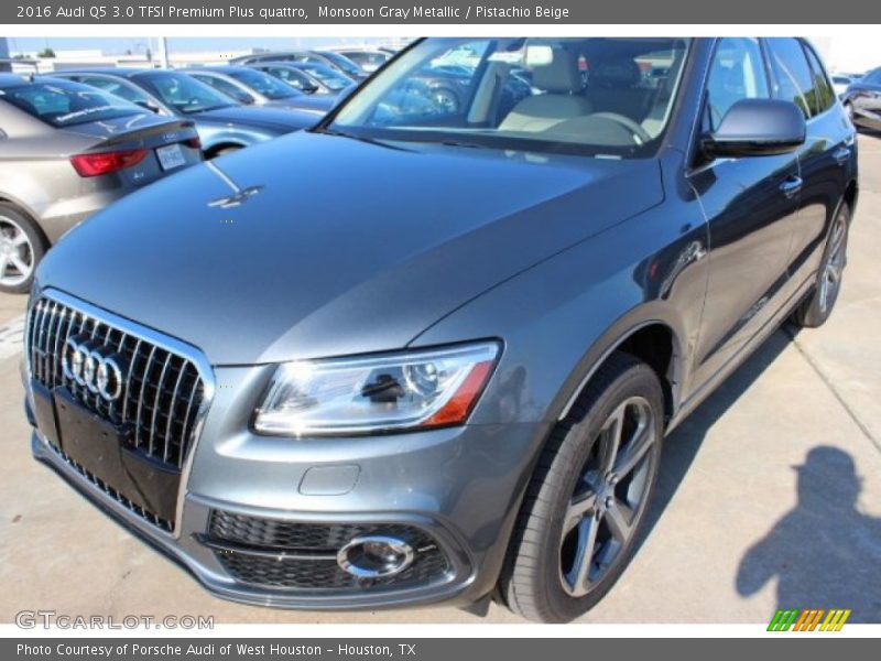 Monsoon Gray Metallic / Pistachio Beige 2016 Audi Q5 3.0 TFSI Premium Plus quattro