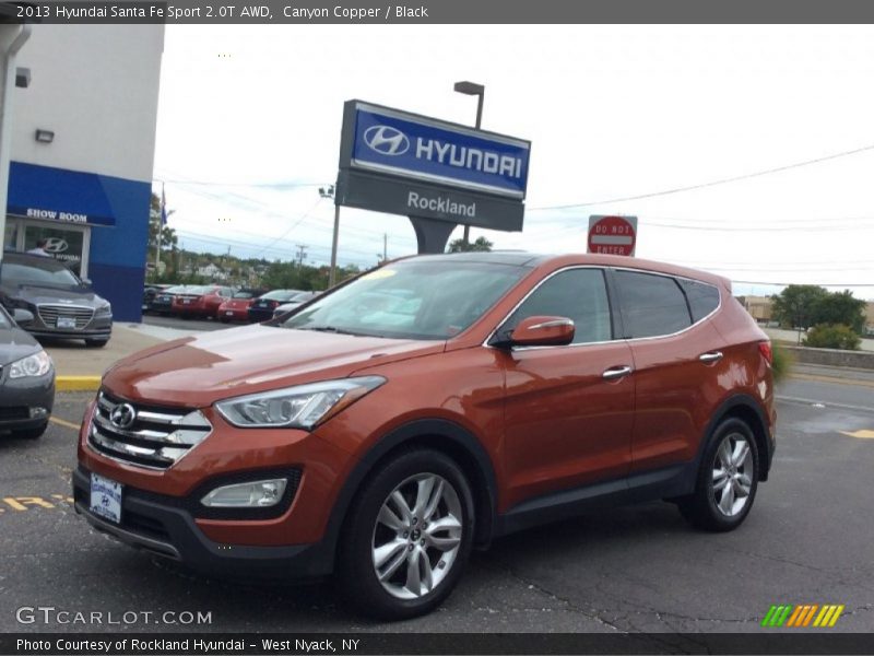 Canyon Copper / Black 2013 Hyundai Santa Fe Sport 2.0T AWD