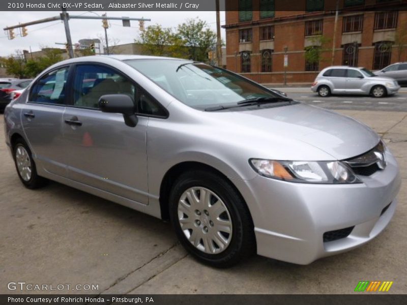 Alabaster Silver Metallic / Gray 2010 Honda Civic DX-VP Sedan