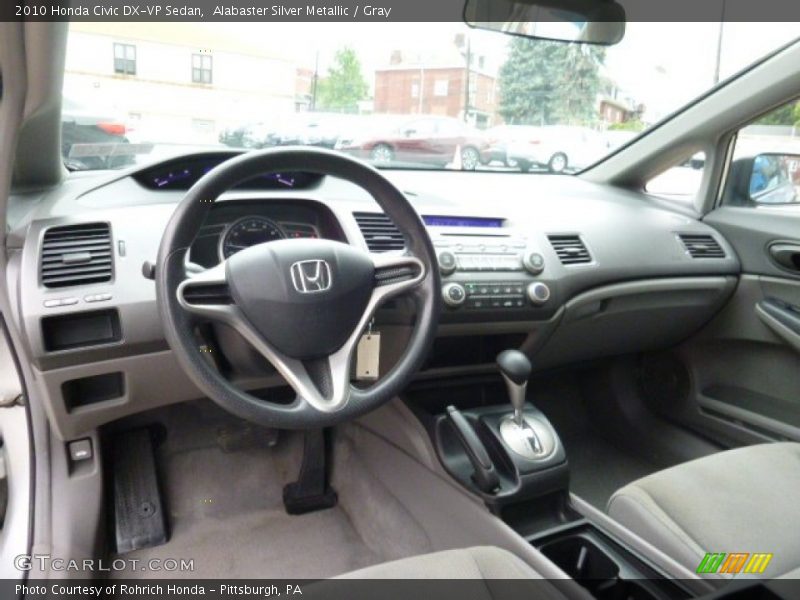 Alabaster Silver Metallic / Gray 2010 Honda Civic DX-VP Sedan