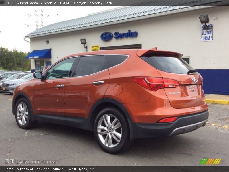 Canyon Copper / Black 2013 Hyundai Santa Fe Sport 2.0T AWD