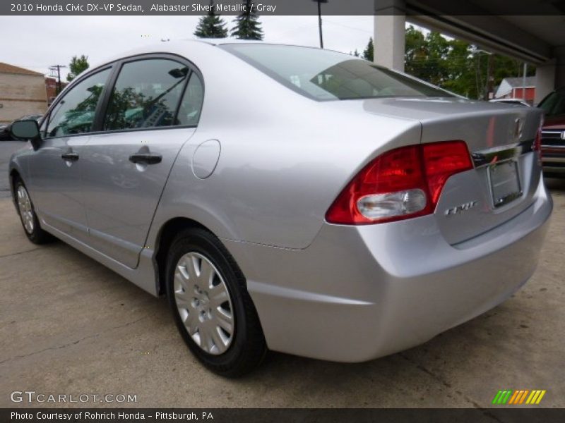 Alabaster Silver Metallic / Gray 2010 Honda Civic DX-VP Sedan