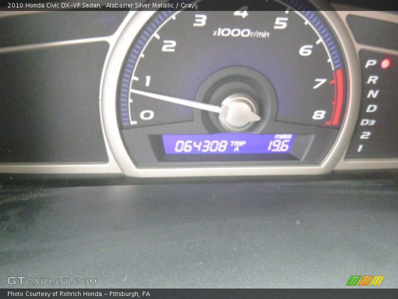 Alabaster Silver Metallic / Gray 2010 Honda Civic DX-VP Sedan