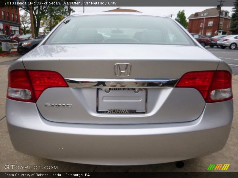 Alabaster Silver Metallic / Gray 2010 Honda Civic DX-VP Sedan