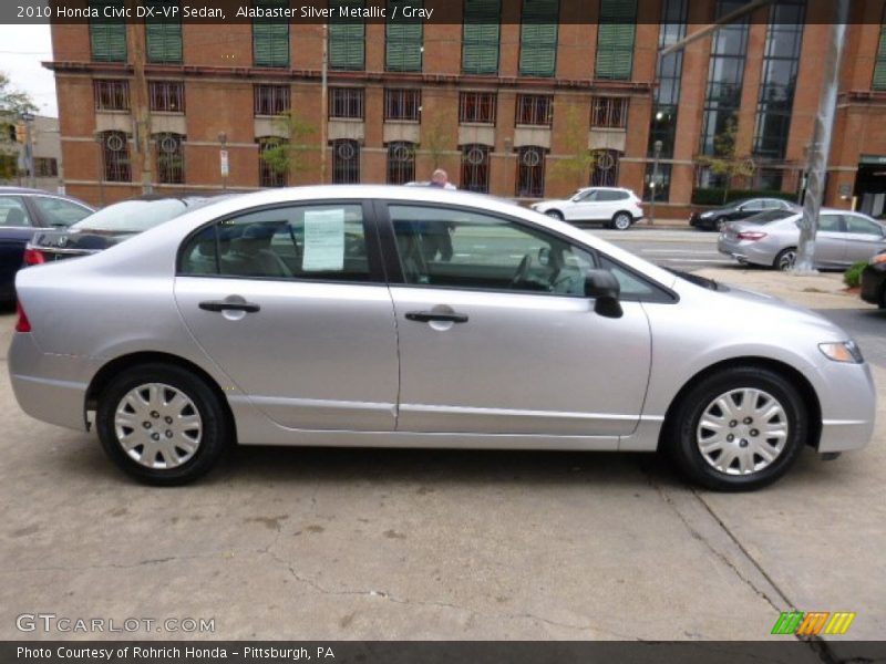 Alabaster Silver Metallic / Gray 2010 Honda Civic DX-VP Sedan