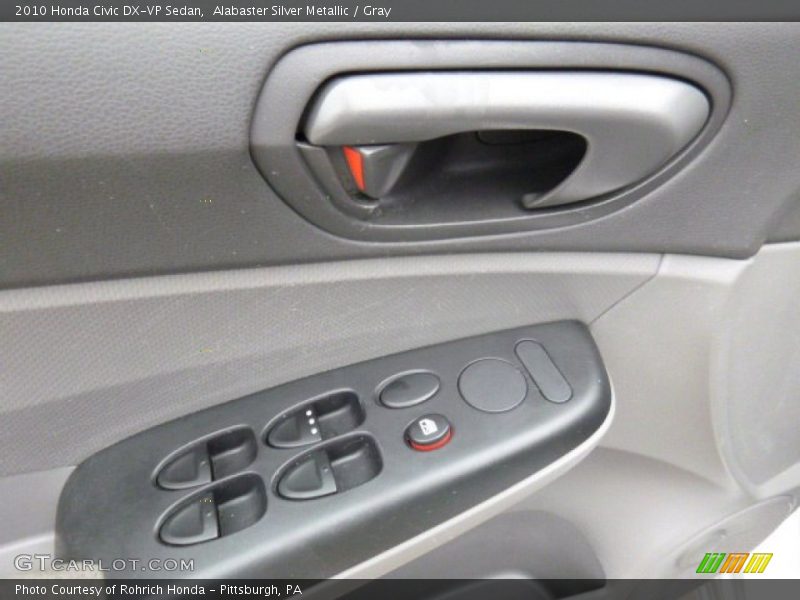Alabaster Silver Metallic / Gray 2010 Honda Civic DX-VP Sedan