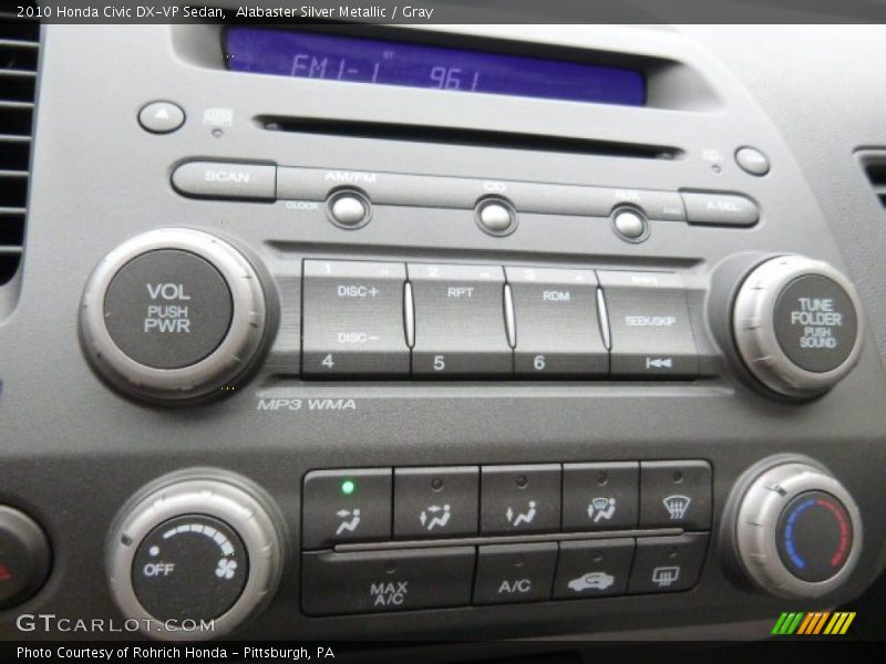 Alabaster Silver Metallic / Gray 2010 Honda Civic DX-VP Sedan