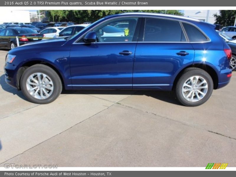 Scuba Blue Metallic / Chestnut Brown 2016 Audi Q5 2.0 TFSI Premium Plus quattro