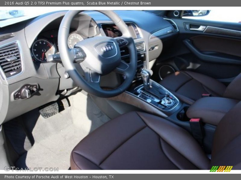 Scuba Blue Metallic / Chestnut Brown 2016 Audi Q5 2.0 TFSI Premium Plus quattro