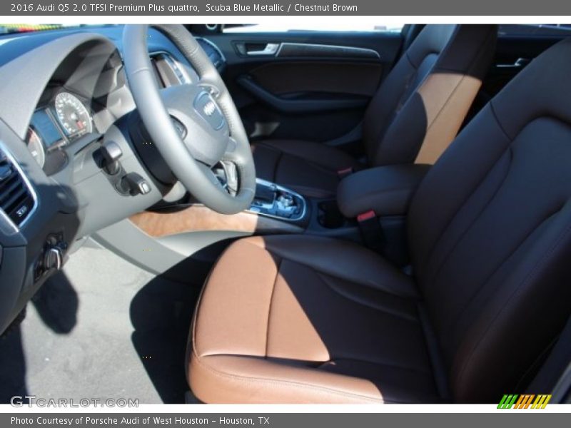 Scuba Blue Metallic / Chestnut Brown 2016 Audi Q5 2.0 TFSI Premium Plus quattro