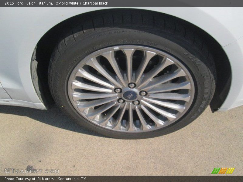 Oxford White / Charcoal Black 2015 Ford Fusion Titanium