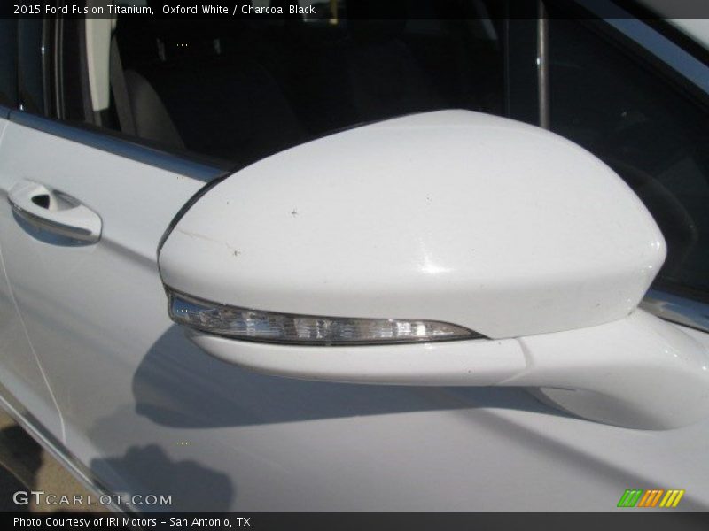 Oxford White / Charcoal Black 2015 Ford Fusion Titanium