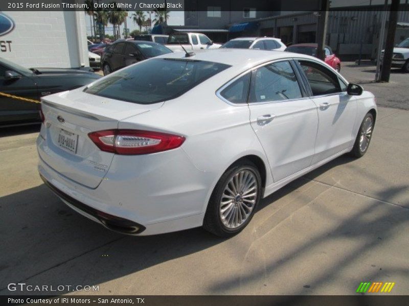 Oxford White / Charcoal Black 2015 Ford Fusion Titanium