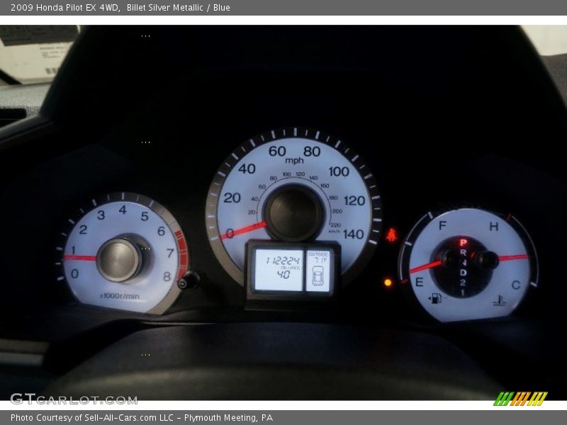 Billet Silver Metallic / Blue 2009 Honda Pilot EX 4WD