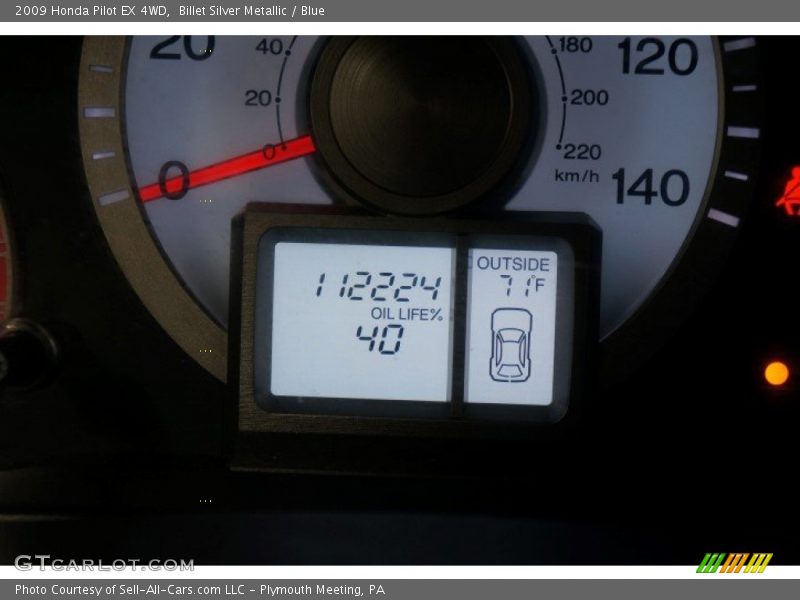 Billet Silver Metallic / Blue 2009 Honda Pilot EX 4WD