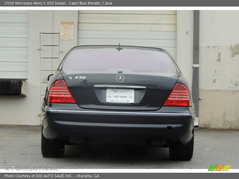 Capri Blue Metallic / Java 2006 Mercedes-Benz S 430 Sedan